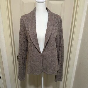 🍎INC. ( MACY’s ) Elegant Lace Women's Jacket in Taupe🍎